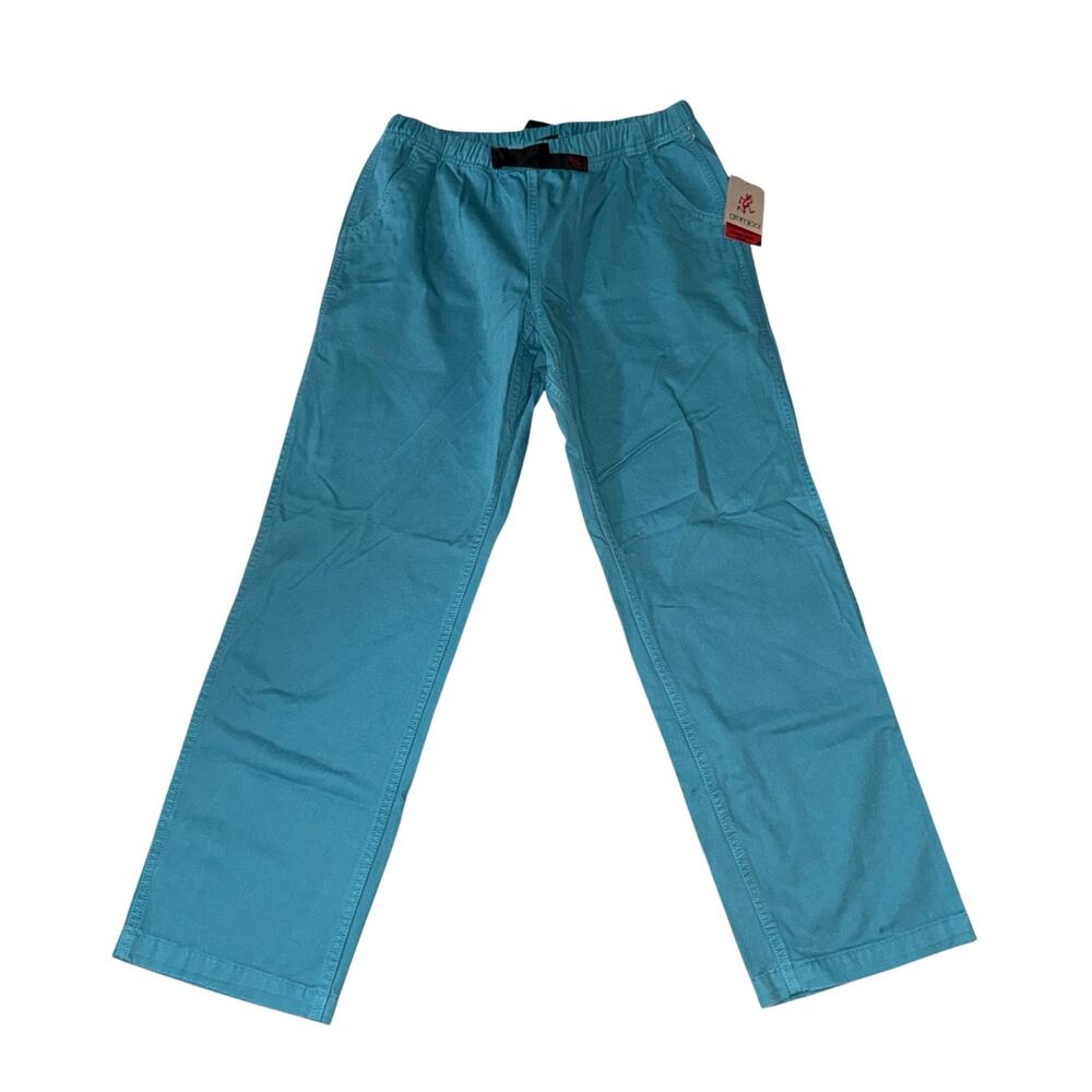 Gramicci Blue Cotton Twill Original G 2.0 Pants Straight Leg Women's Size L NWT
